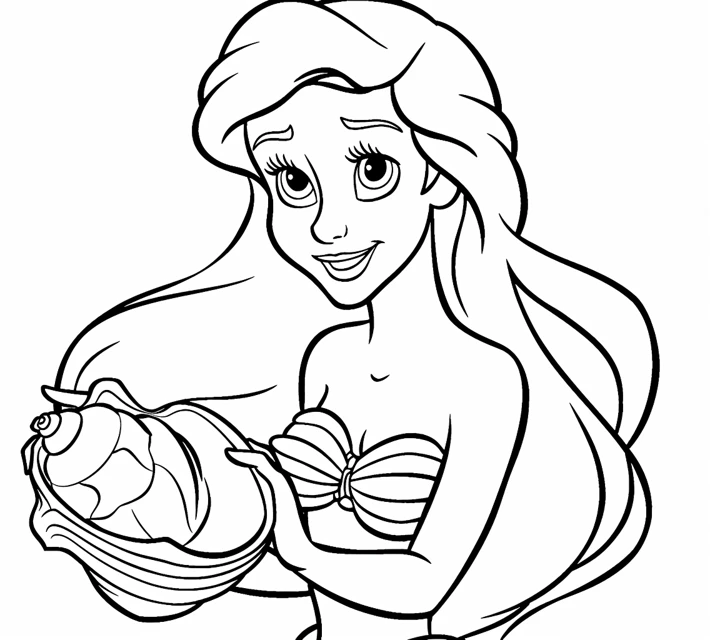 Coloriage Ariel la petite sirène 2