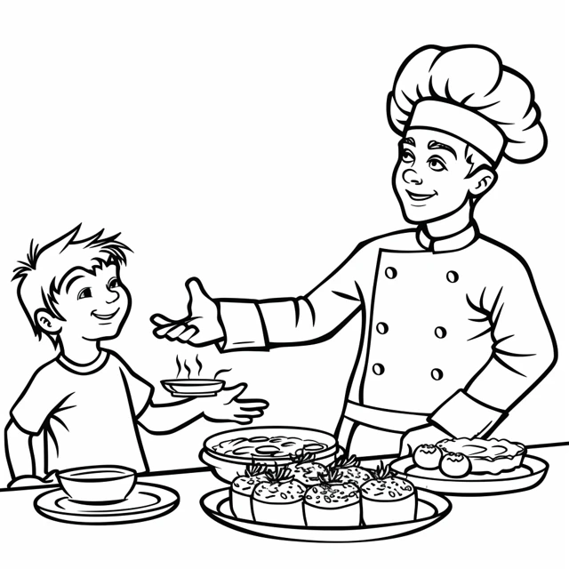 Coloriage Chef 7