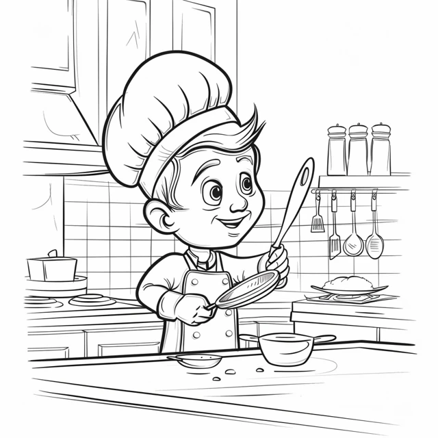 Coloriage Chef 12