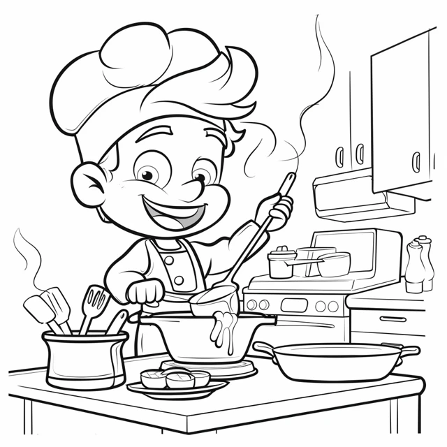 Coloriage Chef 16