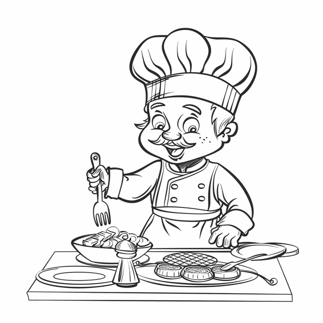 Coloriage Chef 17