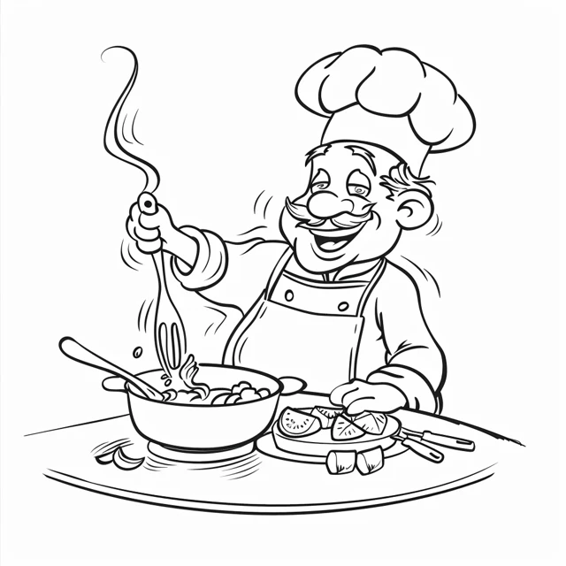 Coloriage Chef 18