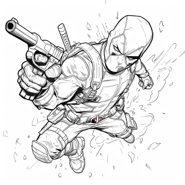 Coloriage Deadpool 1