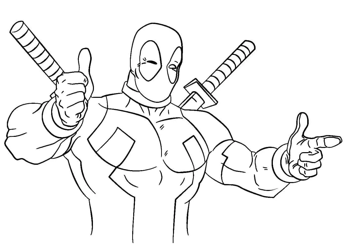 Coloriage Deadpool 20