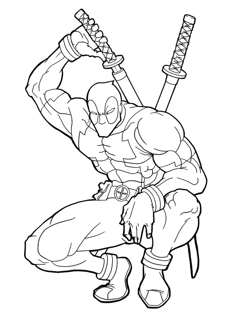 Coloriage Deadpool 30