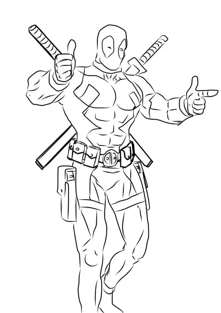 Coloriage Deadpool 45