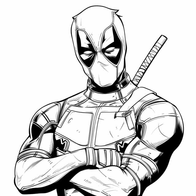 Coloriage Deadpool 4