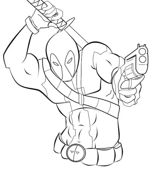 Coloriage Deadpool 50