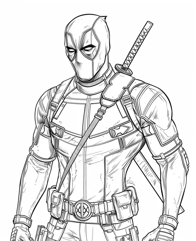 Coloriage Deadpool 7