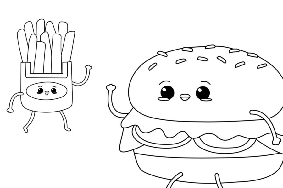 Coloriage Hamburger 11