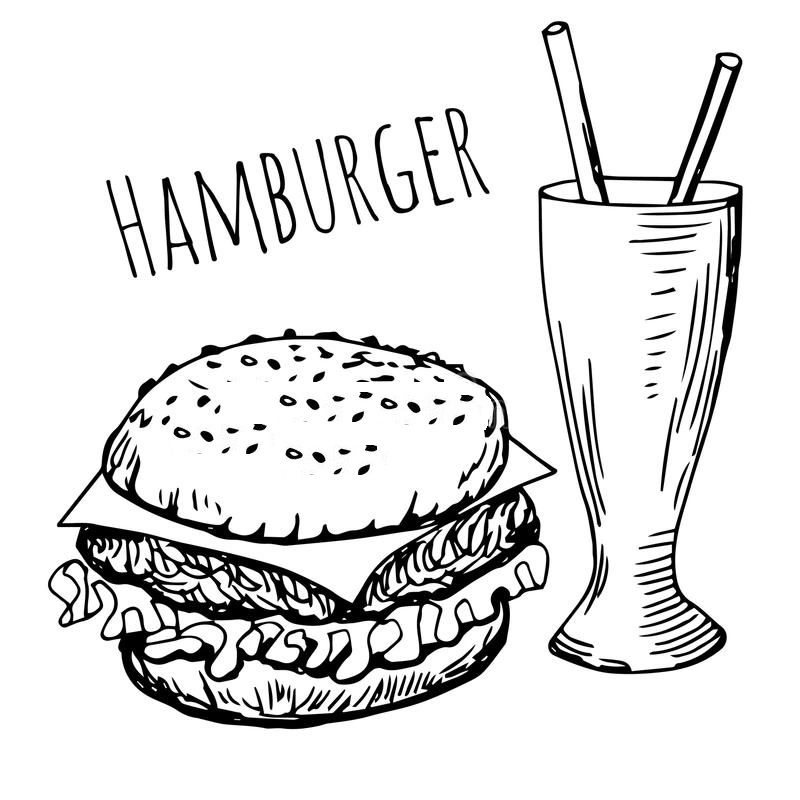 Coloriage Hamburger 12