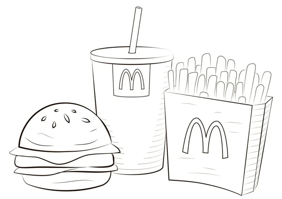 Coloriage Hamburger 13