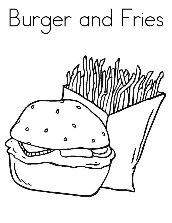 Coloriage Hamburger 14