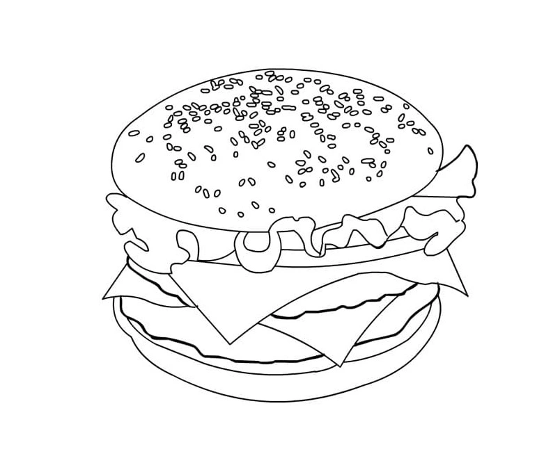 Coloriage Hamburger 15