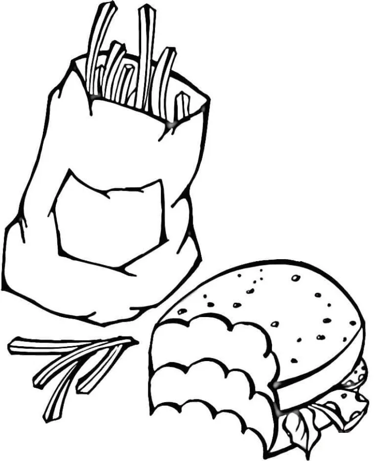 Coloriage Hamburger 17