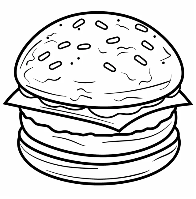 Coloriage Hamburger 1