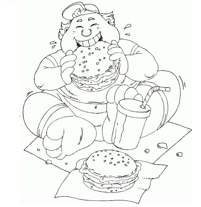 Coloriage Hamburger 19