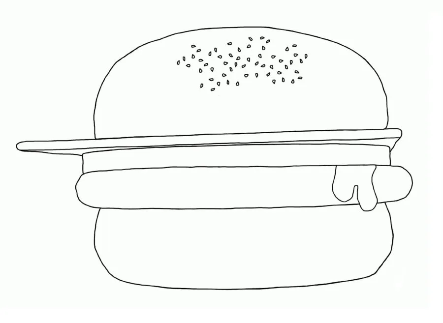 Coloriage Hamburger 20