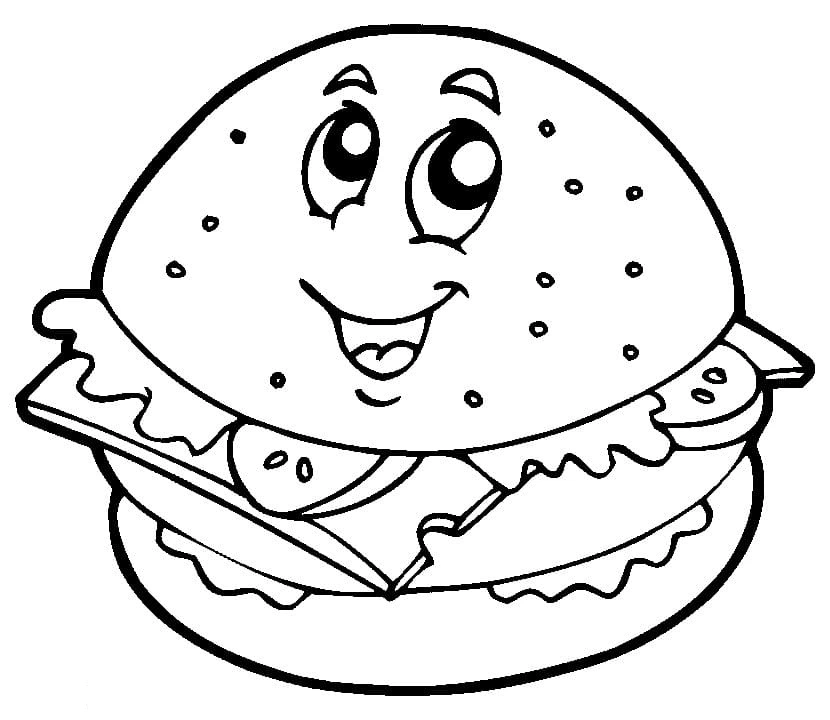 Coloriage Hamburger 21