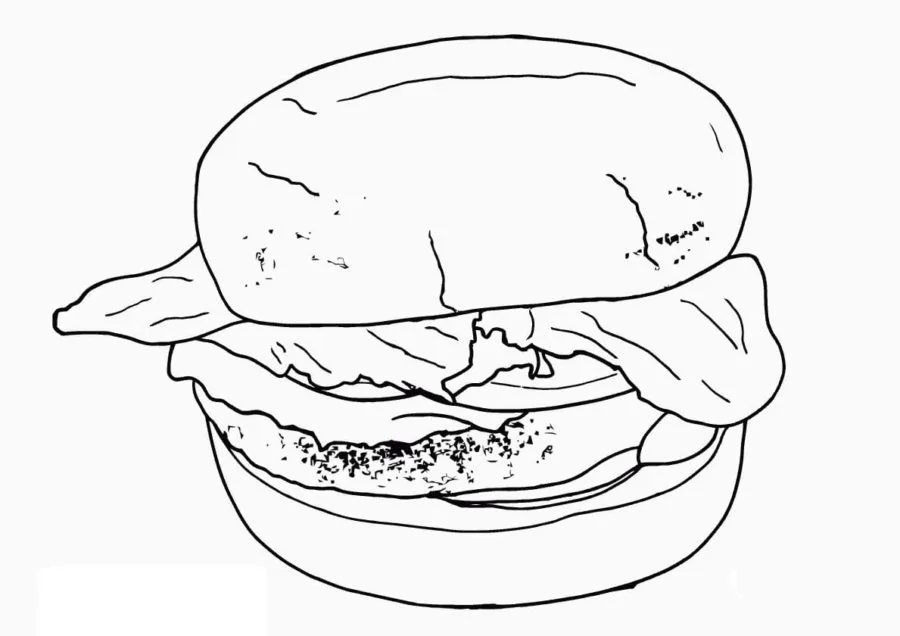 Coloriage Hamburger 22