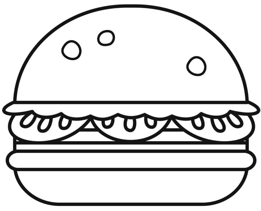 Coloriage Hamburger 23