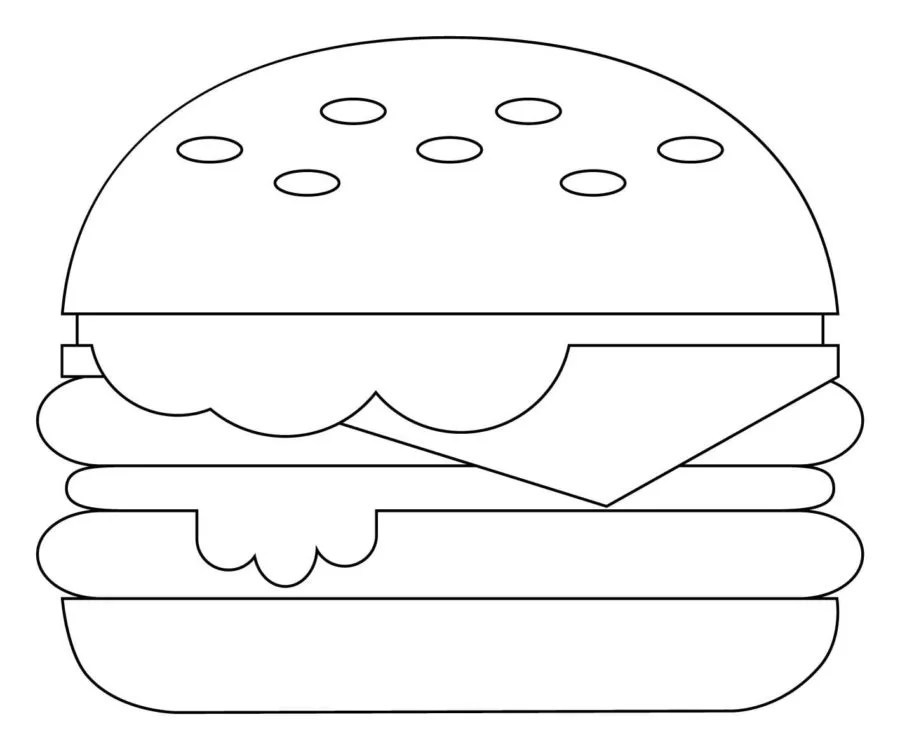 Coloriage Hamburger 24