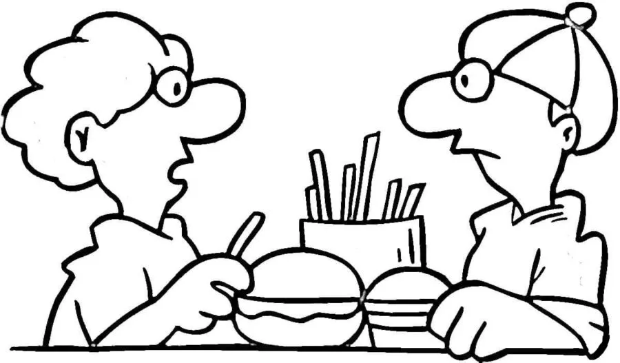 Coloriage Hamburger 26