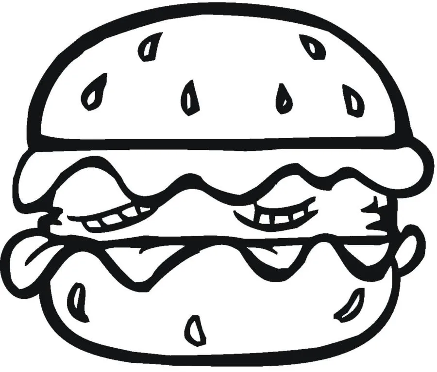 Coloriage Hamburger 28