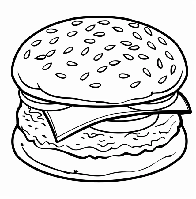 Coloriage Hamburger 2