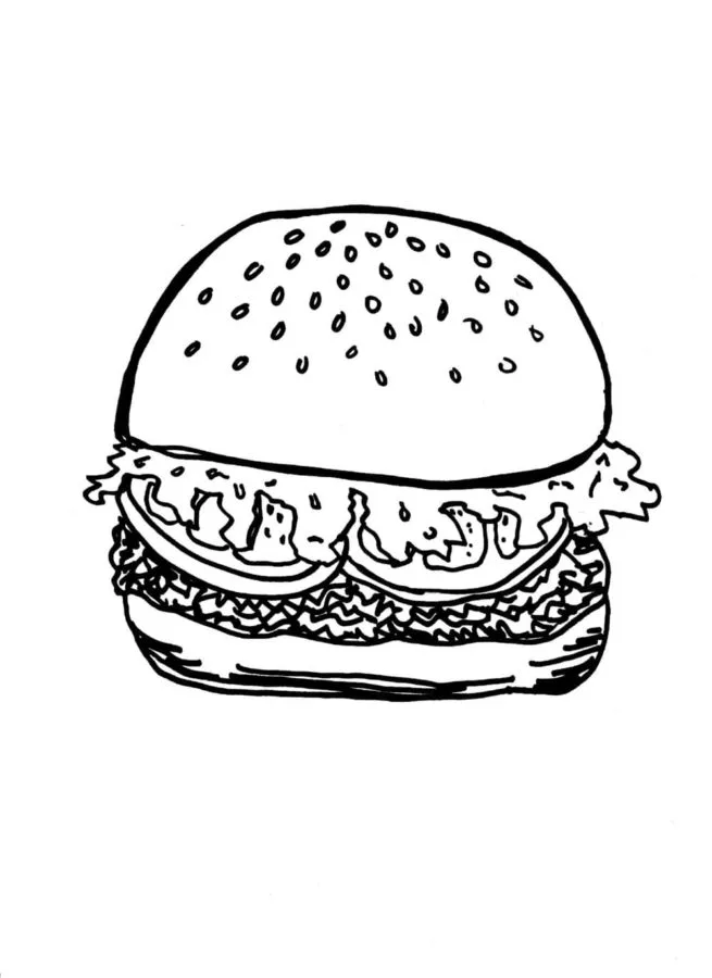 Coloriage Hamburger 31