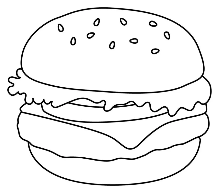 Coloriage Hamburger 34