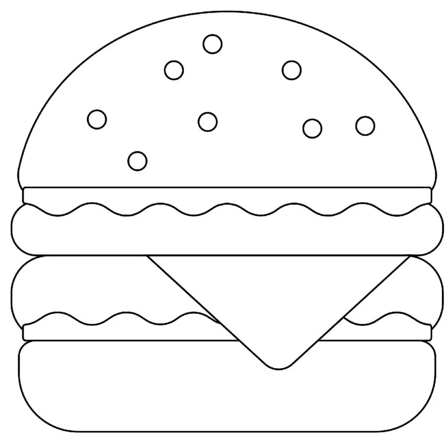 Coloriage Hamburger 35