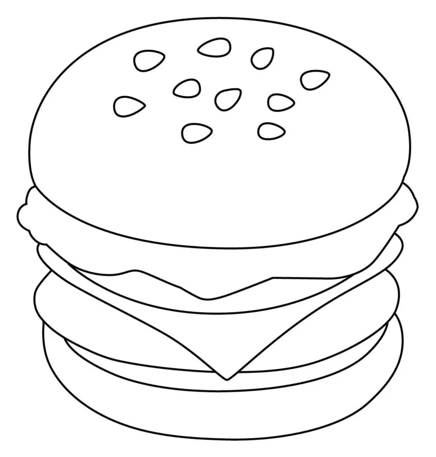 Coloriage Hamburger 36