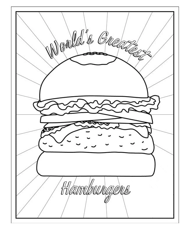 Coloriage Hamburger 49