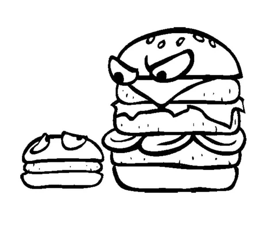 Coloriage Hamburger 51