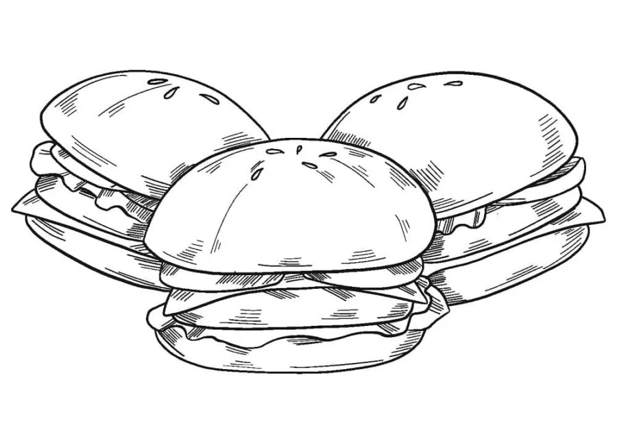 Coloriage Hamburger 52