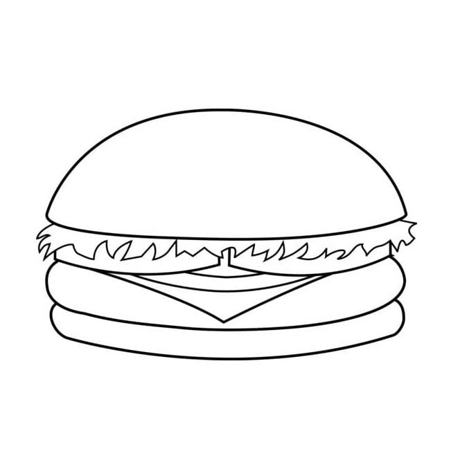 Coloriage Hamburger 59