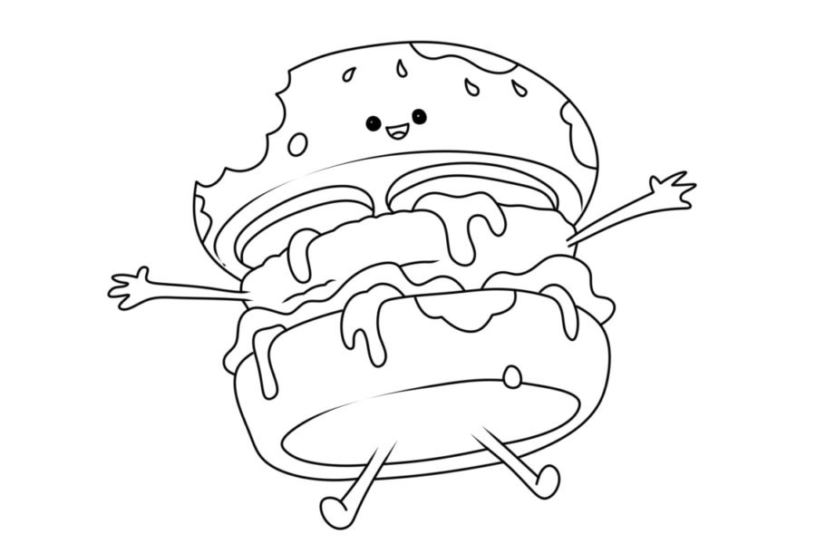 Coloriage Hamburger 60