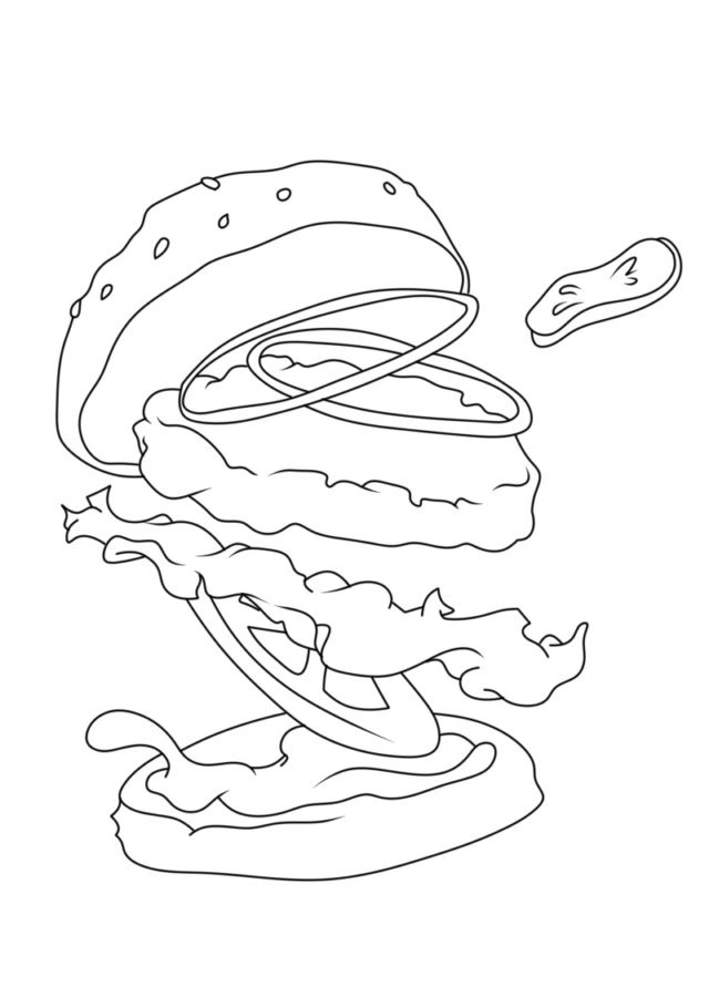 Coloriage Hamburger 62