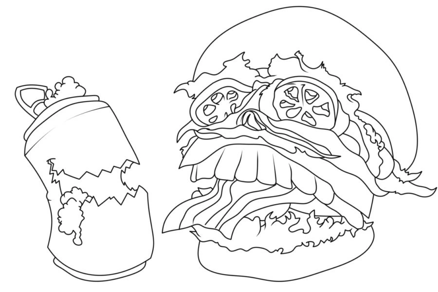 Coloriage Hamburger 63