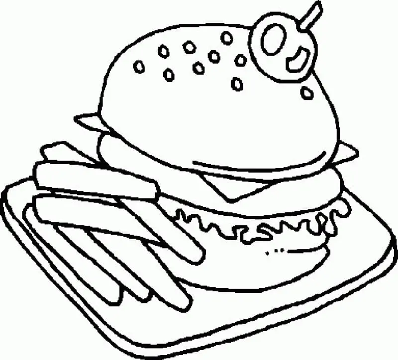 Coloriage Hamburger 64