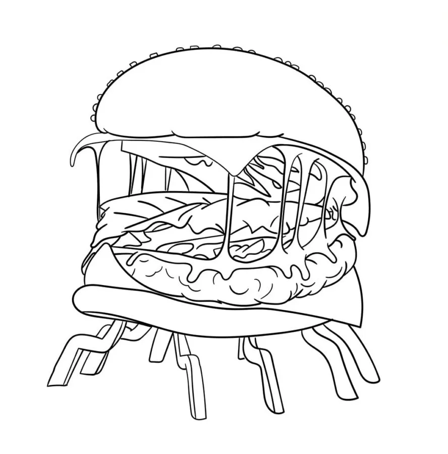 Coloriage Hamburger 65