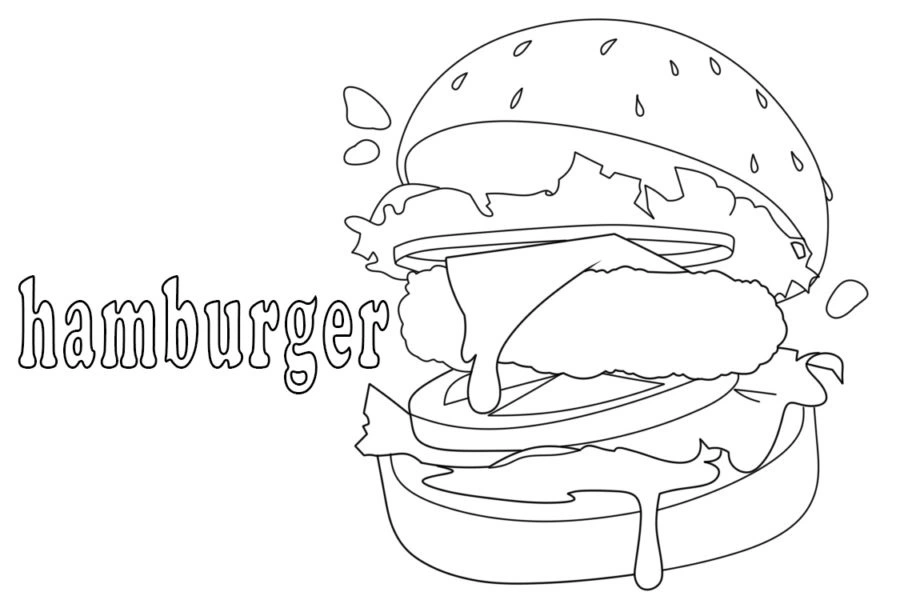 Coloriage Hamburger 7