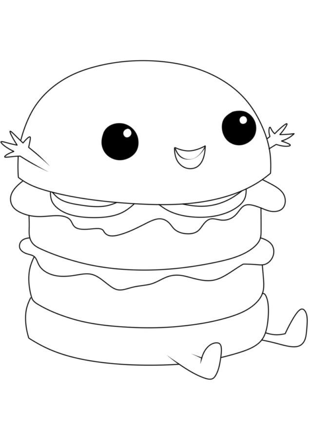 Coloriage Hamburger 8