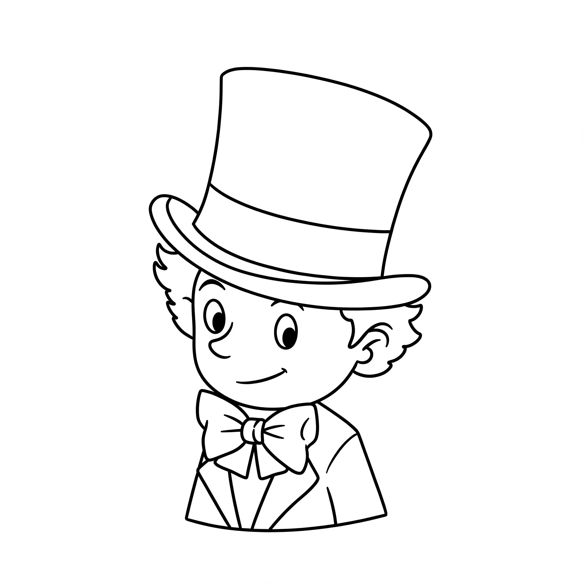 image de coloriage Le Chapeau Haut de Forme de Wonka pour enfant