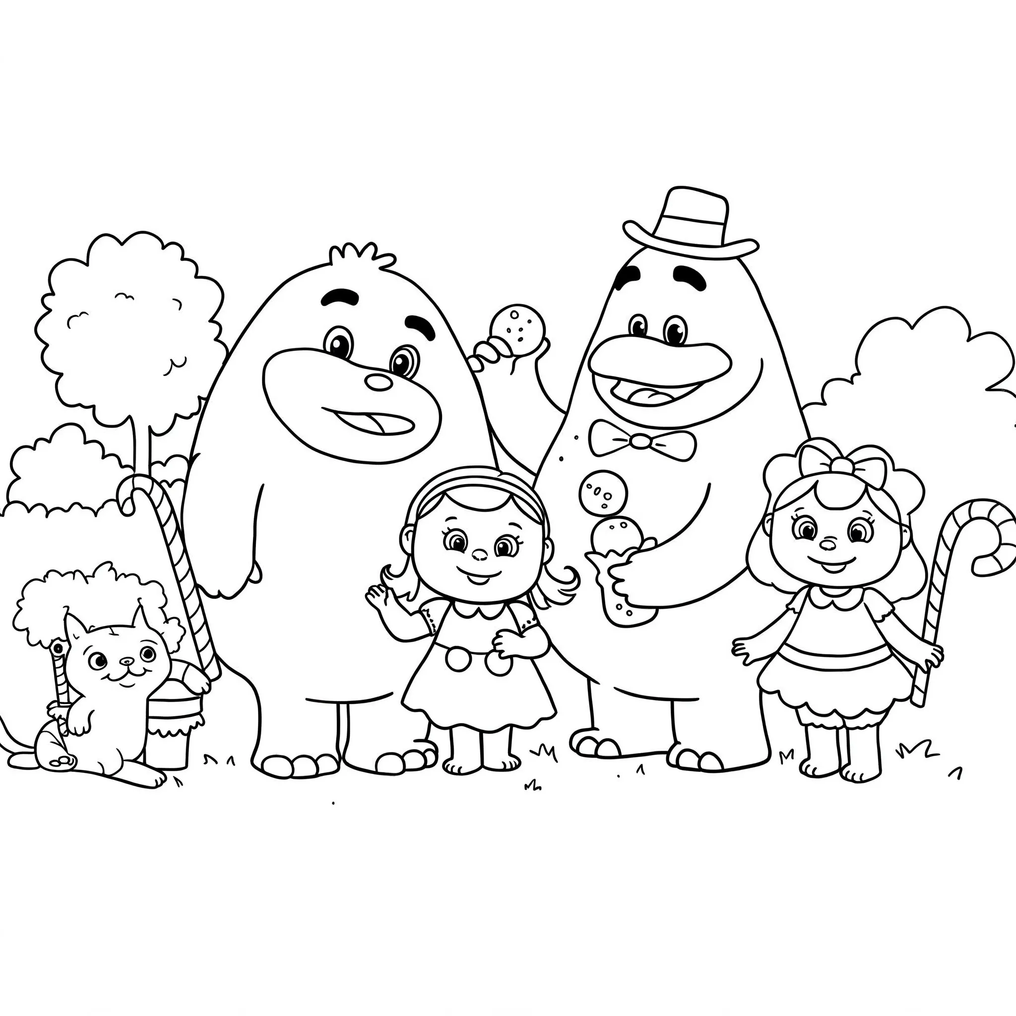 coloriage Les Bonbons Géants pour enfants