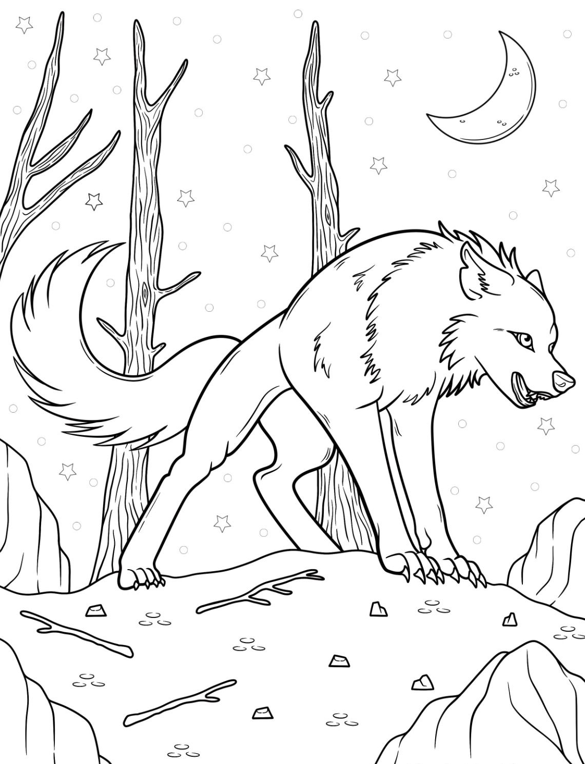 Coloriage Loup 9