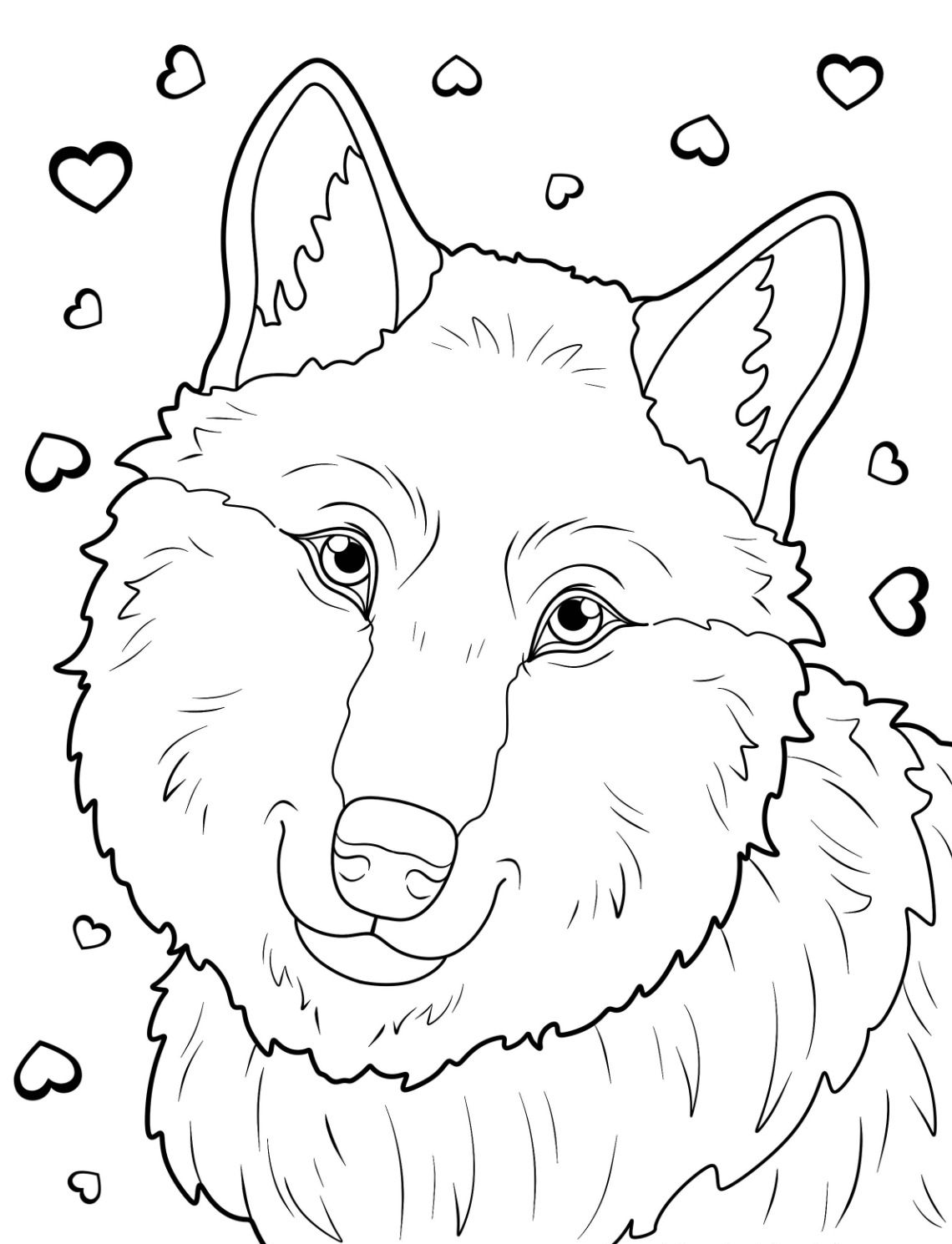 Coloriage Loup 7