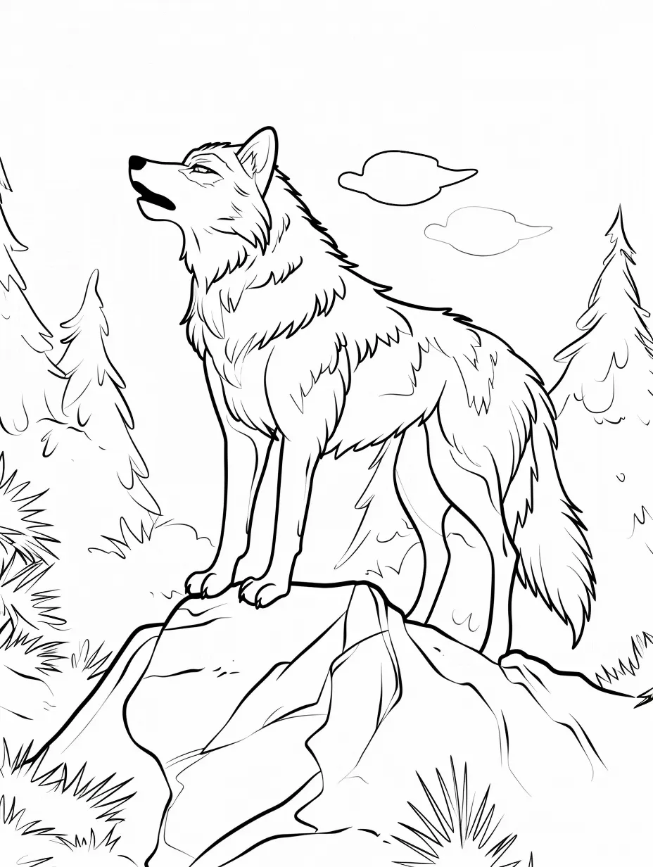 coloriage Loup à imprimer gratuitement