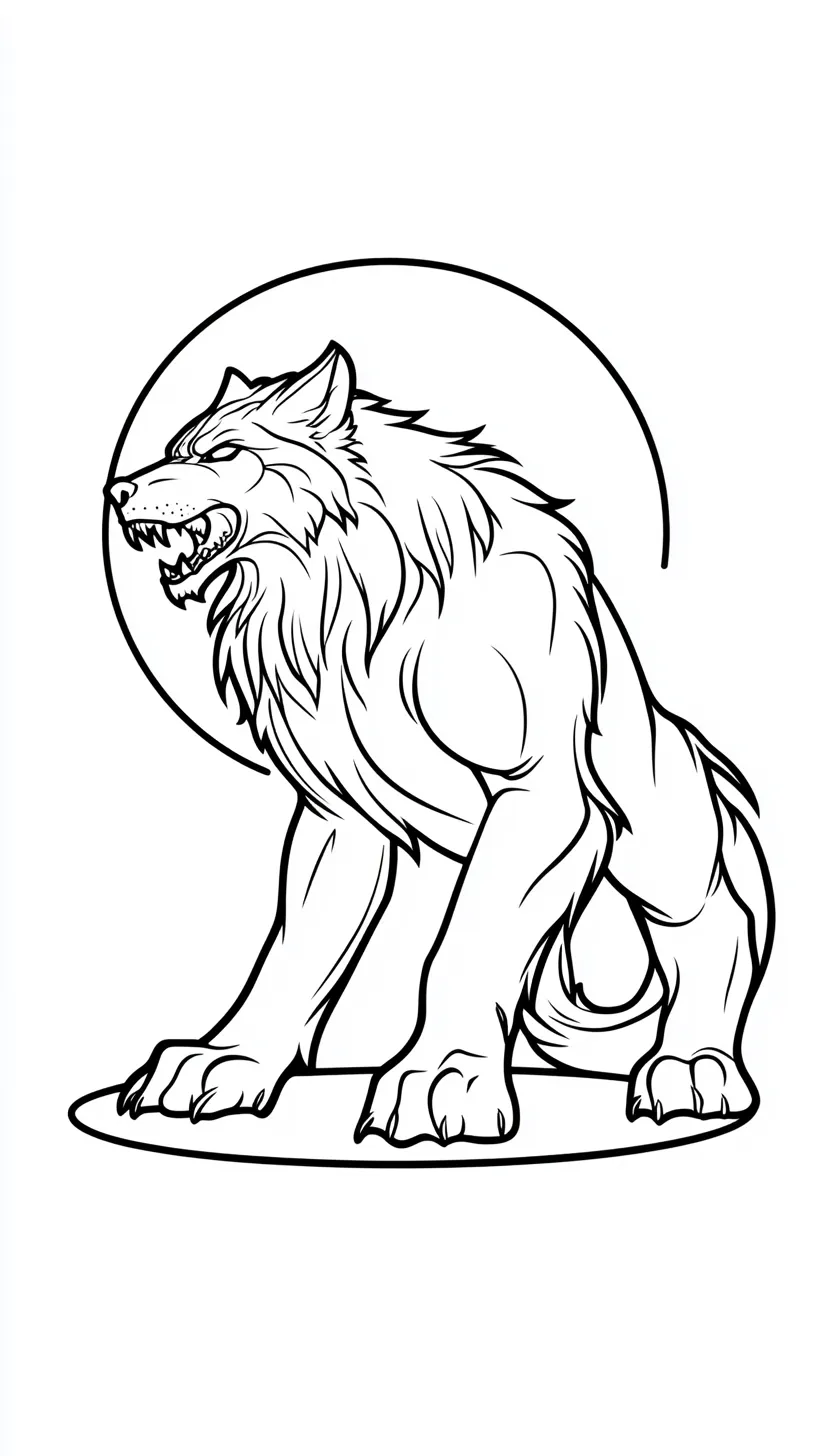 coloriage Loup pour enfant de 2 ans